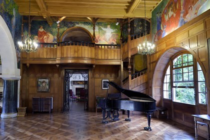 France, Pyrenees Atlantiques, Basque Country, Cambo les Bains, Villa Arnaga, the French author Edmond Rostand's house and museum, the Great Hall