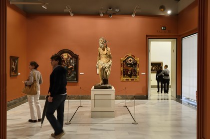 Spain, Andalusia, Seville, Museum of Fine Arts, San Girolamo penitente (1525) by the artist Pietro Torrigiano