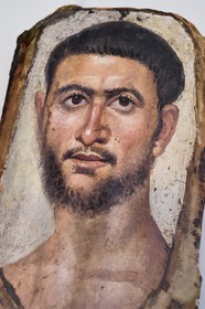 Allemagne, Berlin, l'Ile aux musées, classée Patrimoine Mondial de l'UNESCO, Altes Museum abritant une collection d'oeuvres antiques, portraits de momies de tombeaux romains en Egypte