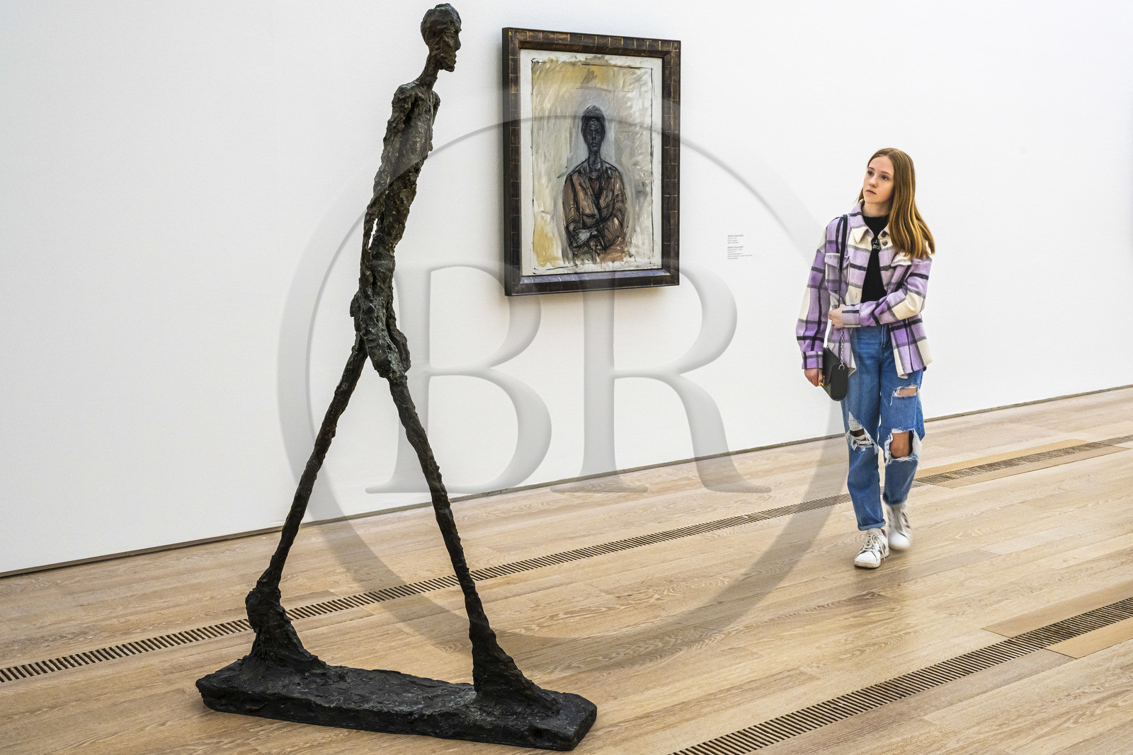 Suisse, Bâle, Riehen, fondation Beyeler,  L'Homme qui marche (1960) de Alberto Giacometti