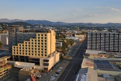 Namibie, région de Khomas, Windhoek, l'hotel Hilton sur Independence Avenue