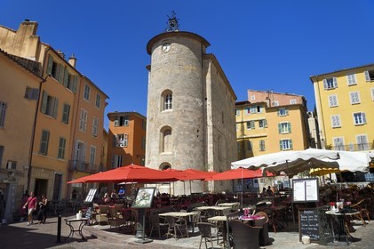 France, Var, Hyeres, place Masillon, Chapelle Saint-Blaise also called Templars Tower (12th century)