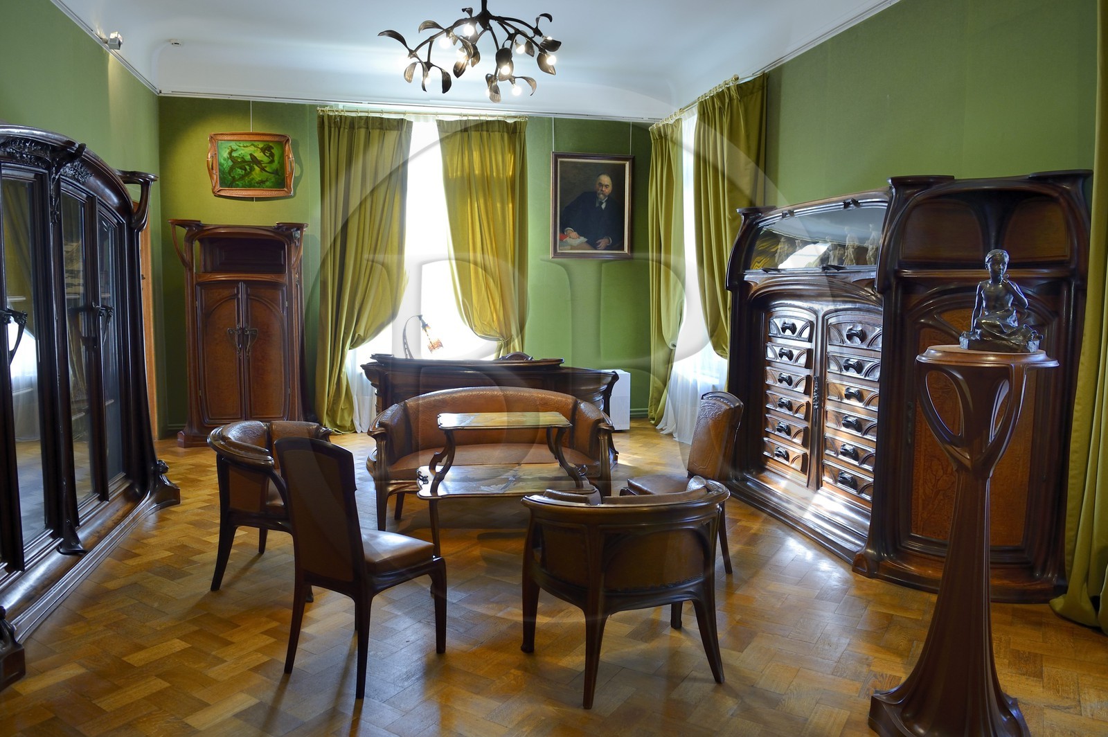France, Meurthe-et-Moselle (54), Nancy, musée de l'Ecole de Nancy, cabinet de travail conçu par Jacques Gruber