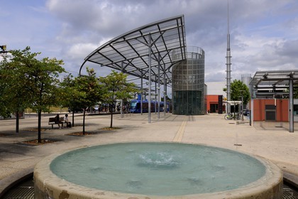 France, Hérault (34), Montpellier, station de tramway Occitane