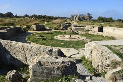 France, Calvados (14), Cricqueville-en-Bessin, ruine de blockhaus de la Pointe du Hoc