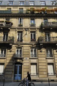 France, Paris (75), immeuble haussmannien de deuxième classe au n° 56 rue de Lisbonne