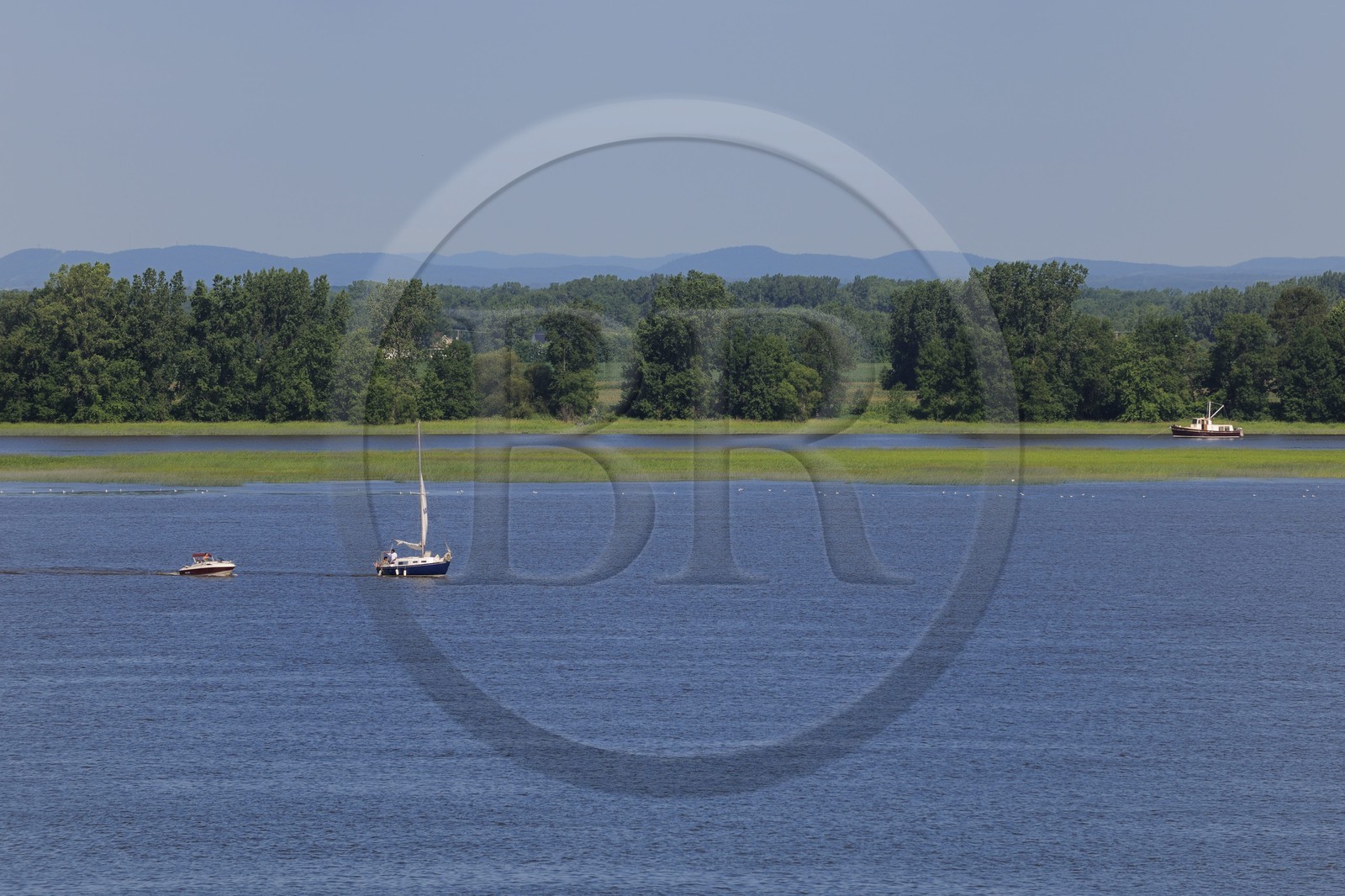 Canada, province de Québec, le fleuve Saint-Laurent sur la Côte Grande vers Lavaltrie