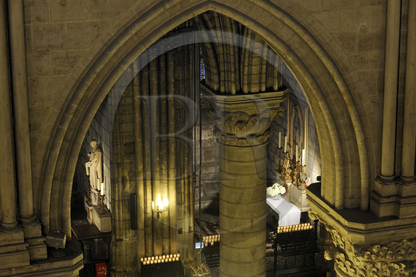 France, Paris (75), Ile de la Cité, cathédrale Notre-Dame de Paris, la chapelle Notre Dame de Guadaloupe
