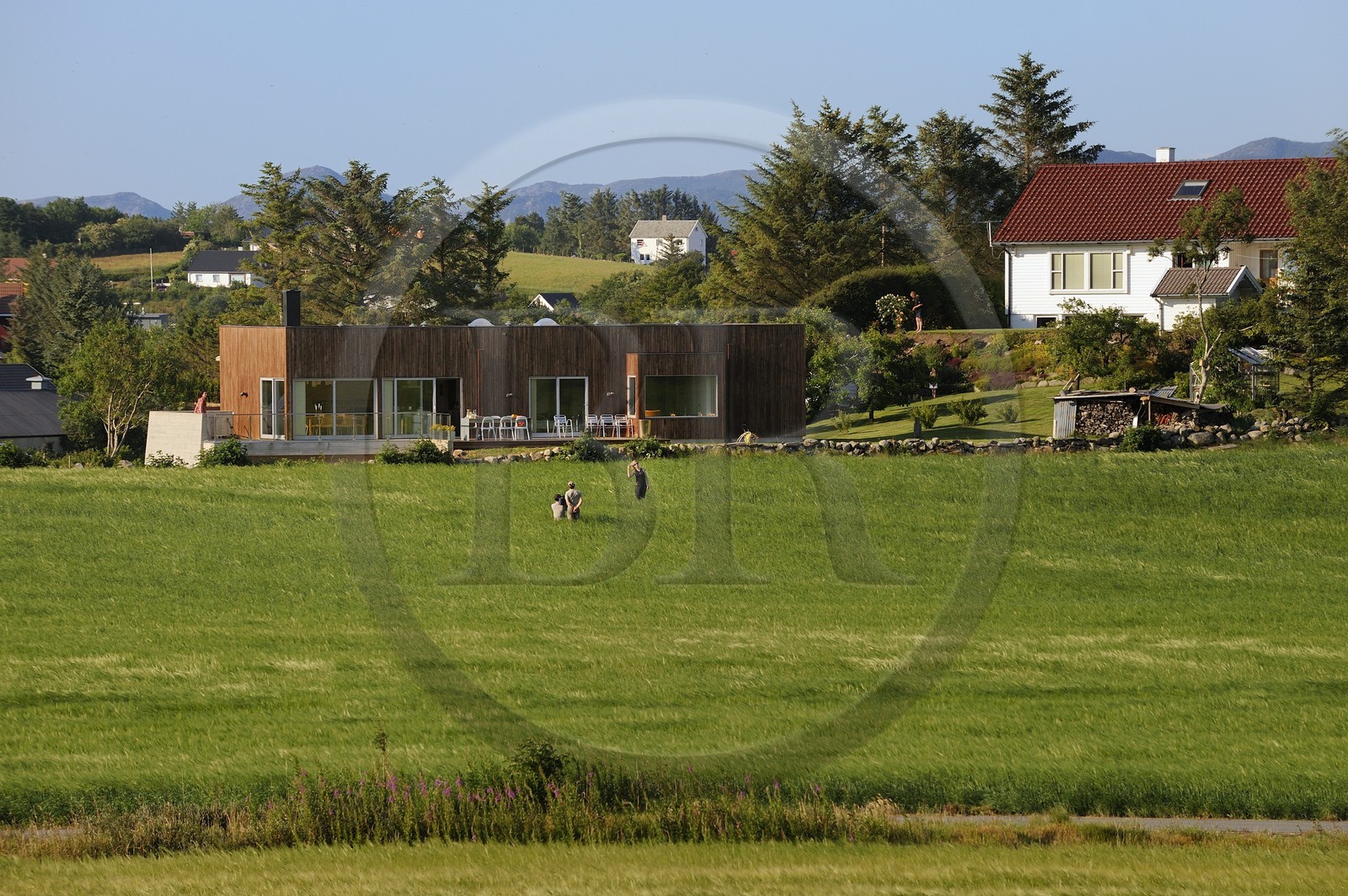 Norvège, Rogaland, région de Stavanger, maison du designer norvégien Jan Storksen