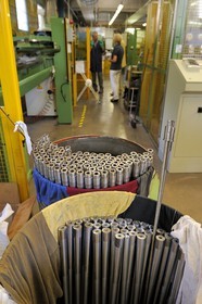 Italy, Lombardy, province of Brescia, Gardone Val Trompia, Davide Pedersoli & C manufacturer specialized in the production of historical muzzleloading guns, verification of the barrel