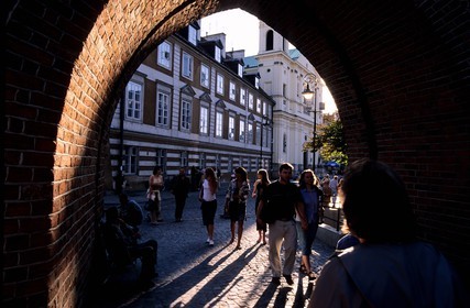 Poland, Warsaw, the barbican giving access to the old town