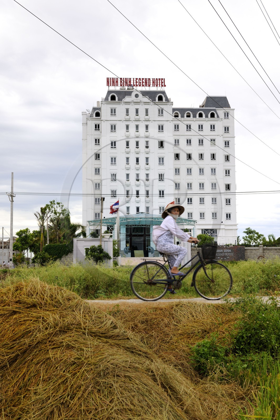 Vietnam, Ninh Binh, the city grows every day more on former ricefields, the brand new Ninh Binh Legend hotel