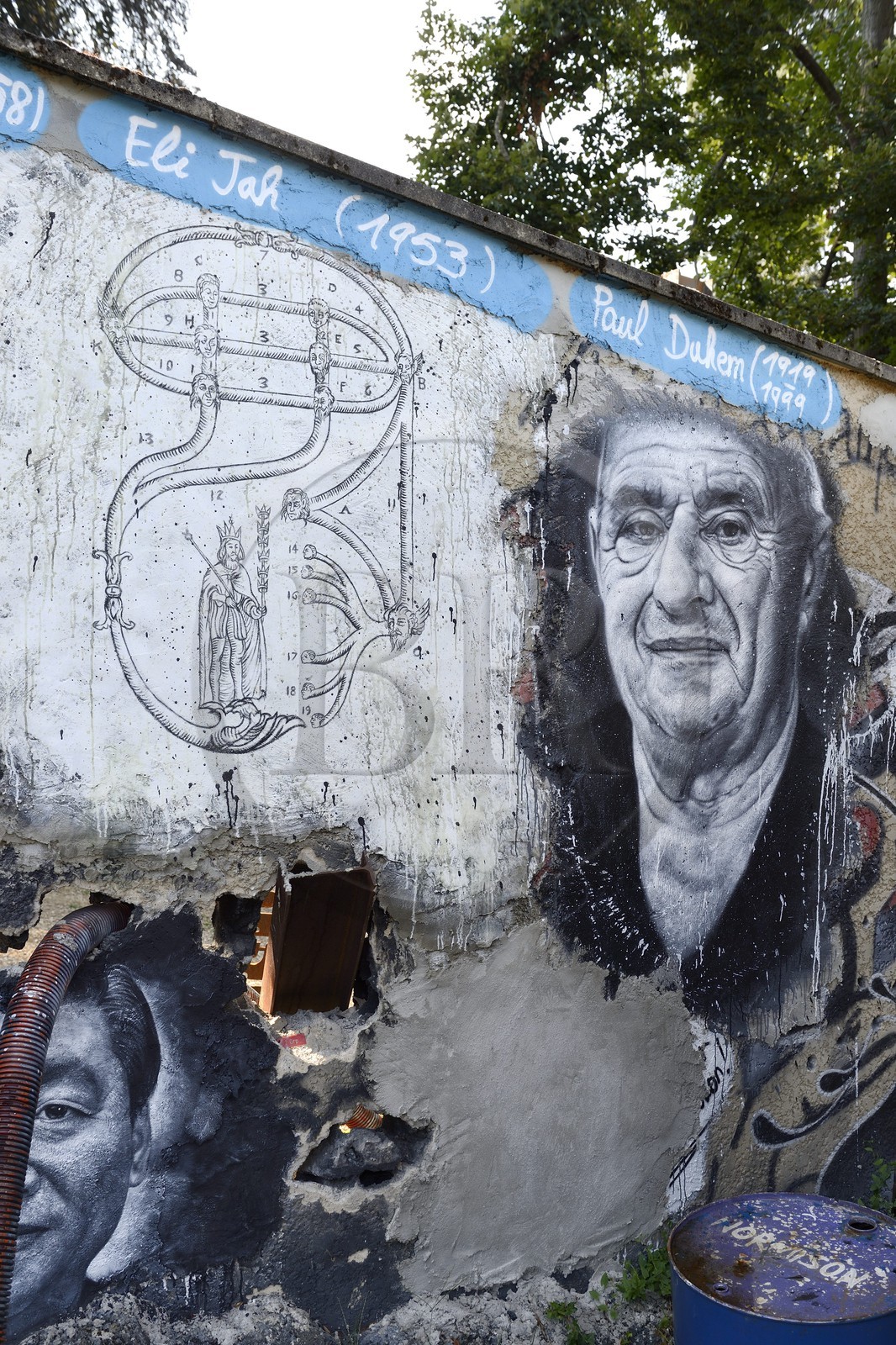 France, Rhône (69), Saint-Romain-au-Mont-d'Or, la Demeure du Chaos, l'œuvre d'art est basé sur la transformation sans fin de la maison du XVIIème siècle de l'artiste plasticien Thierry Ehrmann en une réplique de zone de guerre à l'image du monde présent