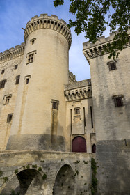 France, Bouches-du-Rhône (13), Tarascon, le chateau du roi René datant du XVe siècle, ancien pont levis