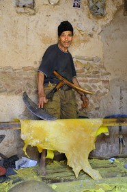Morocco, Middle Atlas, Fez, Imperial City, Fez El Bali, medina listed as World Heritage by UNESCO, Chouara, tanner of the tannery district