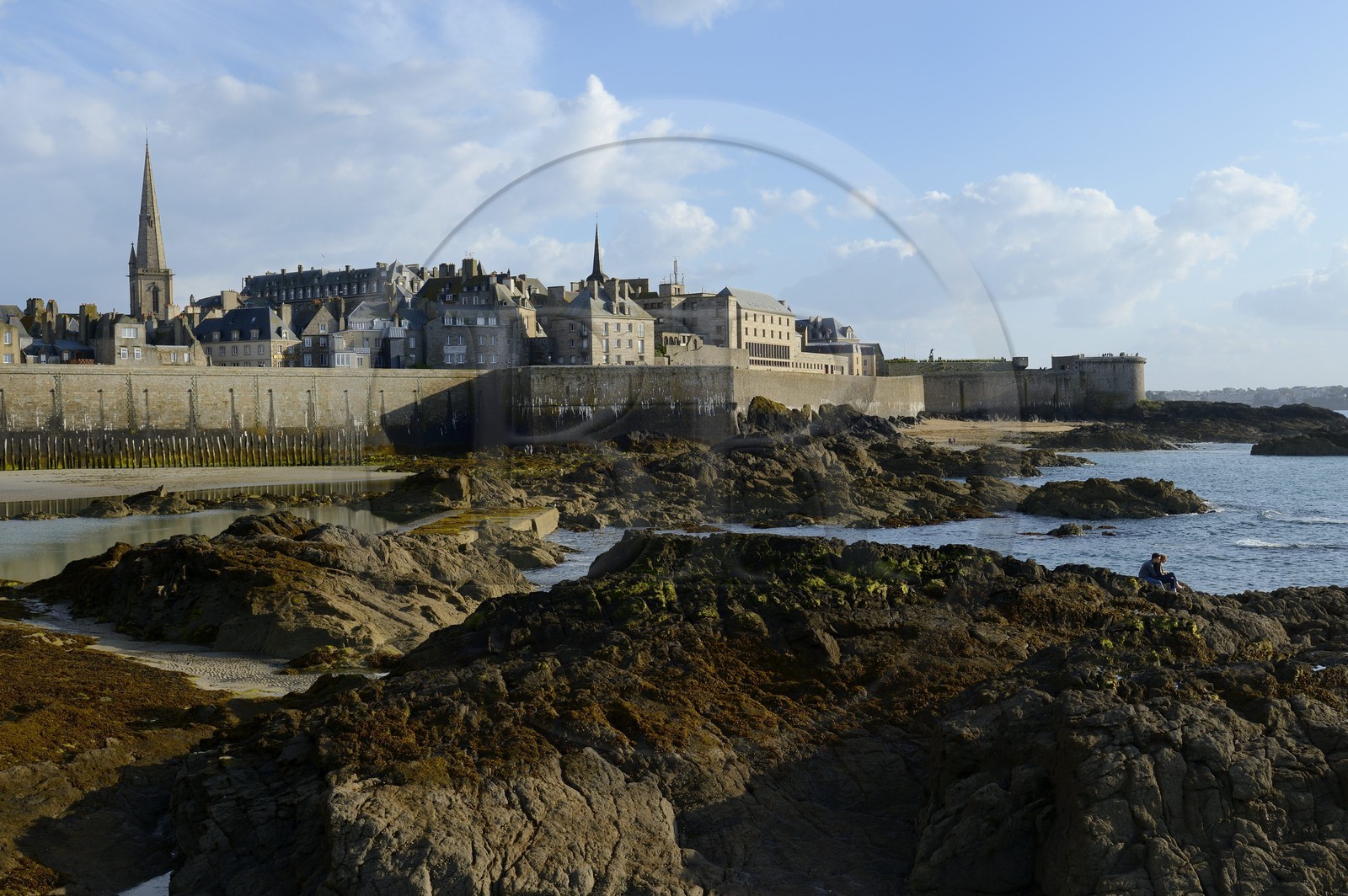 France, Ille-et-Vilaine (35), côte d'émeraude, les remparts nord de Saint-Malo