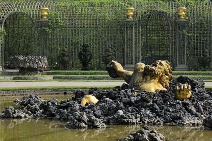 France, Yvelines (78), parc du château de Versailles, classé Patrimoine Mondial de l'UNESCO, le Bosquet de l'Encelade oeuvre de Marsy