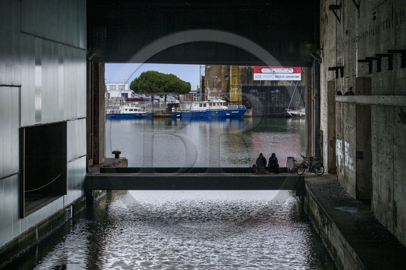 France, Loire-Atlantique (44), Saint-Nazaire, réhabilitation de la base sous-marine allemande construite lors de la dernière guerre mondiale et transformée en espace culturel