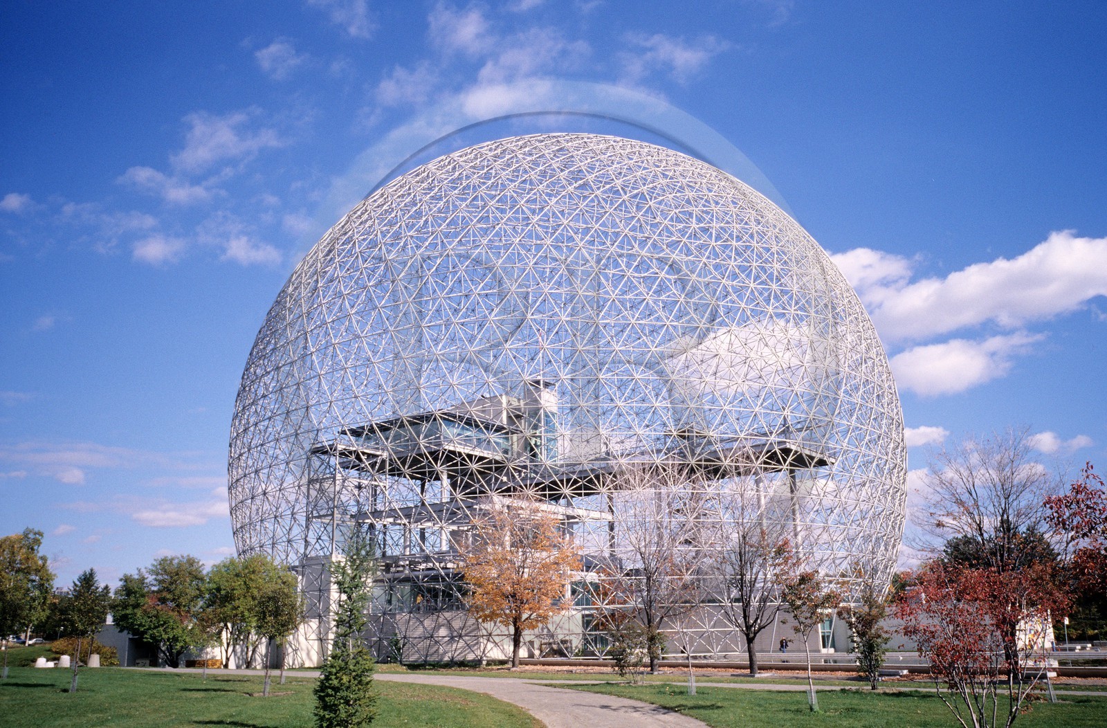 Canada, Québec, Montréal, la Biosphère par l' Architect Richard Buckminster Fuller sur l' île Sainte-Hélène