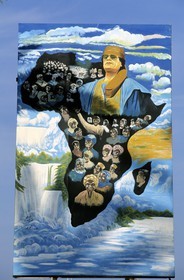 Libya, Tripoli, portrait of the leader Khadafi