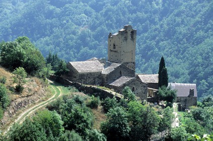 France, Pyrénées-Orientales (66), le hameau d'Evol dans le Conflent