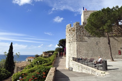 France, Alpes-Maritimes, Cannes, the old town in Le Suquet district, Suquet Tower in the museum of Castre installed in the remains of the medieval castle of the monks of Lérins