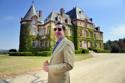 France, Allier (03), former province of Bourbonnais, Besson, Nouveau-Bostz castle belonging to the Prince Charles Henri de Lobkowicz descendant of the Bourbon-Parma