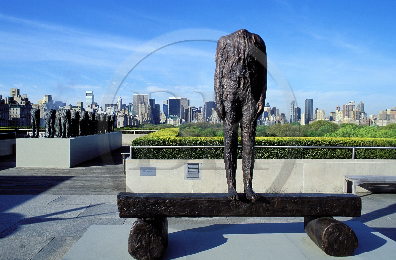 Etats-Unis, New York, Manhattan, Metropolitan Museum of Art exposition de sculptures sur la terrasse dominant Central Park Etats-Unis, New York, Manhattan, Metropolitan Museum of Art exposition de sculptures sur la terrasse dominant Central Park