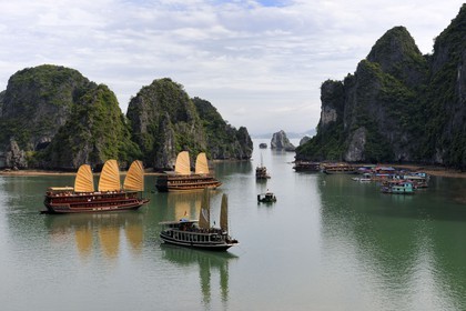 Vietnam, Quang Ninh Province, Halong Bay, listed as World Heritage by UNESCO, at Bo Hon island