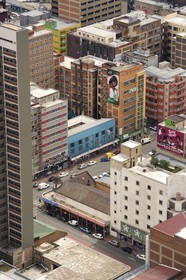 South Africa, Gauteng Province, Johannesburg, CBD (Central Business District), downtown view from the Carlton Center tower, at the corner of Pritchard Street and Troy Street