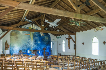 France, Charente-Maritime, Royan region, Saint Palais sur Mer, Notre-Dame-des-Aviateurs (our lady of the aviators) chapel called Notre-Dame du Platin until 1909