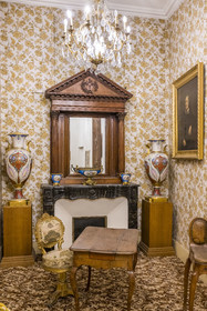 France, Herault, Montpellier, historic center called the Ecusson, Hotel de Varenne, private mansion dating from medieval times and home to the Museum of Old Montpellier, reconstitution of the office at the town hall of Mr. Jules Pagézy, major political figure of the city in the 19th century