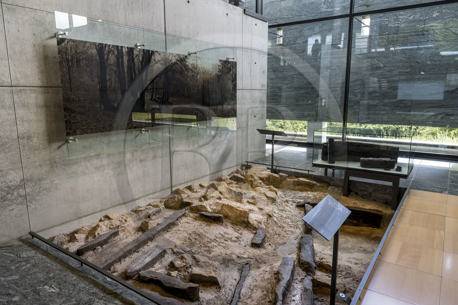 France, Saône-et-Loire (71), parc naturel régional du Morvan, Saint-Léger-sous-Beuvray, oppidum de Bibracte, capitale du peuple celte des Éduens, le musée de la civilisation celtique sur le mont Beuvray