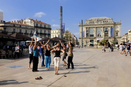 France, Hérault (34), Montpellier, l'Opéra place de la Comédie