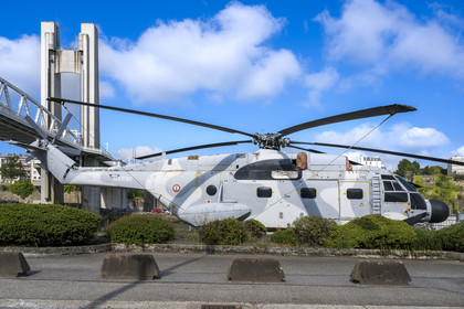 France, Finistère, Brest, the arsenal, the military port is a naval base of the French Navy, reformed military helicopter