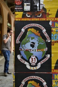 France, Haute Corse, Bastia, the Moor's head emblem of Corsica.la tête de Maure emblème de la Corse