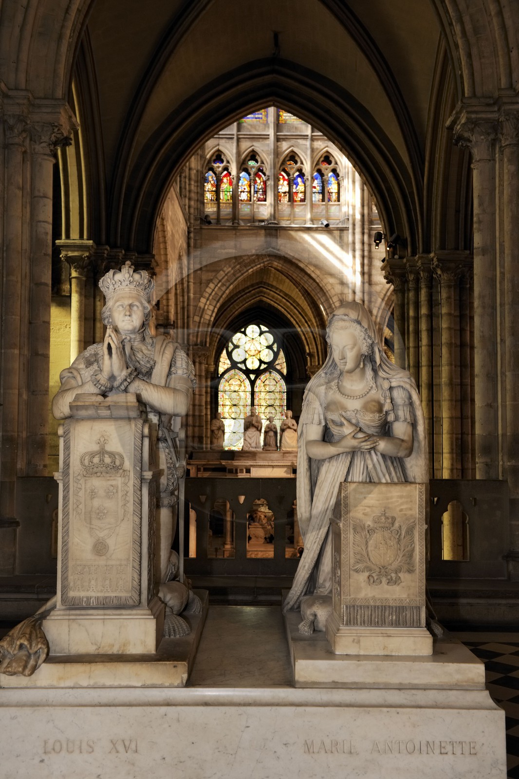 France, Seine-Saint-Denis (93), Saint-Denis, la basilique de Saint-Denis, orants de Louis XVI et de Marie-Antoinette
