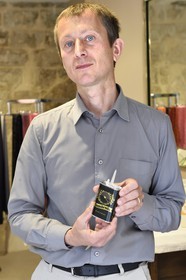 France, Alpes-Maritimes, Grasse, the perfumer Didier Gaglewski presents his fragrance Cambouis  (Sludge)