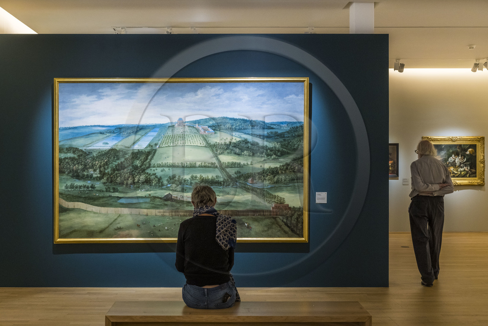 France, Côte-d'Or (21), Dijon, zone classée Patrimoine Mondial de l'UNESCO, Musée des Beaux-Arts dans l'ancien palais des ducs de Bourgogne, Le Chateau de Mariemont (1612) de Jan Brueghel de Velours - Jan Brueghel l'Ancien