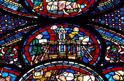 France, Eure et Loir, Chartres, Notre Dame de Chartres Cathedral listed as World Heritage by UNESCO, famous stained glass windows