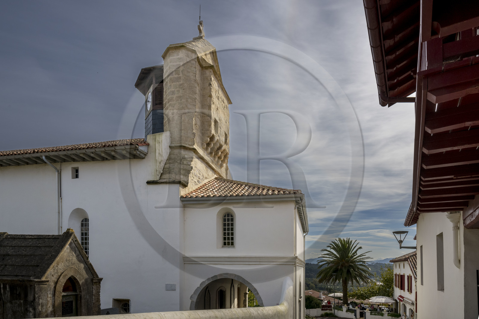 France, Pyrénées-Atlantiques (64), la côte du Pays-Basque, Bidart, l'église Notre-Dame-de-l'Assomption