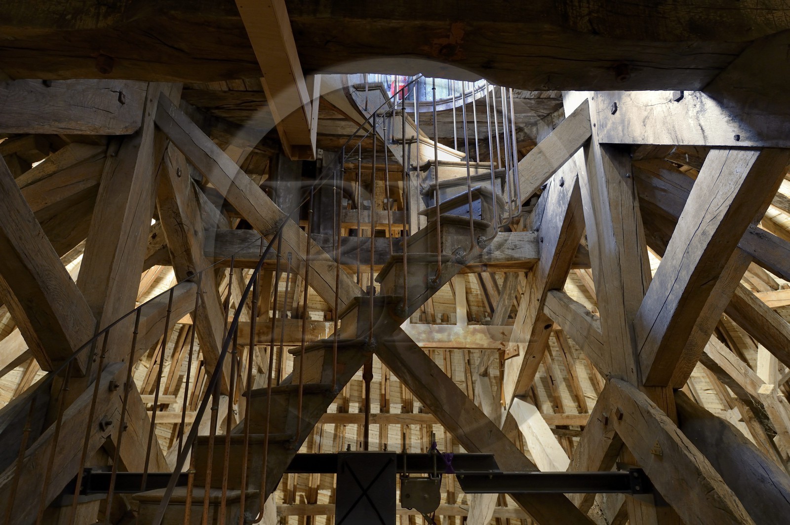 France, Seine-et-Marne (77), Maincy, le château de Vaux-le-Vicomte, la charpente du lanternon