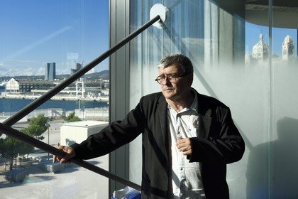 France, Bouches du Rhone, Marseille, MuCEM (Museum of Civilization in Europe and the Mediterranean) by the architects Rudy Ricciotti and R. Carta, its director Jean-François Chougnet