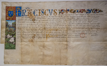 France, Paris (75), Bibliothèque Nationale de France, site Richelieu, lettre de François Ier à Soliman Le Magnifique (1526)