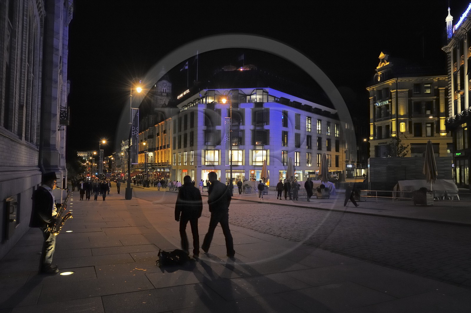 Norvège, Oslo, la rue principale Karl Johans Gate
