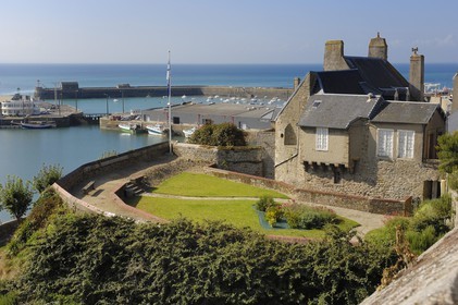France, Manche, Cotentin, Granville, the port seen from the old ramparts