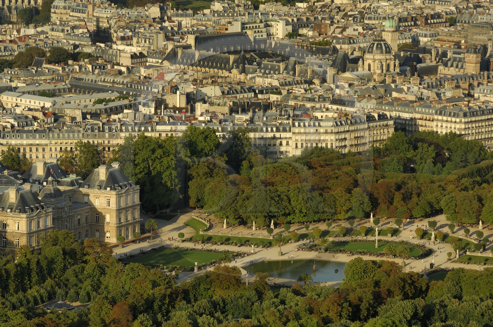 France, Paris (75), le Jardin du Luxembourg et la Sorbonne
