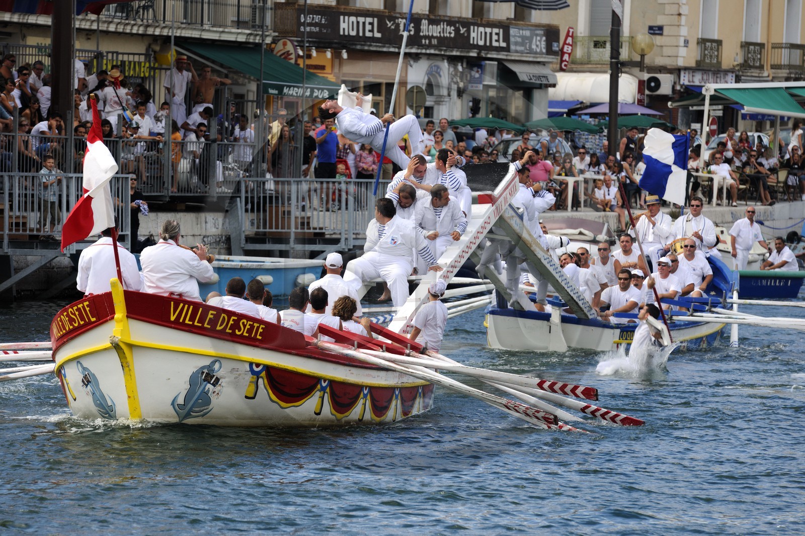 France, Hérault (34), Sète, canal Royal, fête de la Saint Louis, joutes sètoises