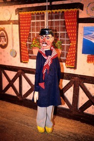 Belgium, Wallonia, Liege, outremeuse neighbourhood, the famous Tchantchès at his puppet theatre