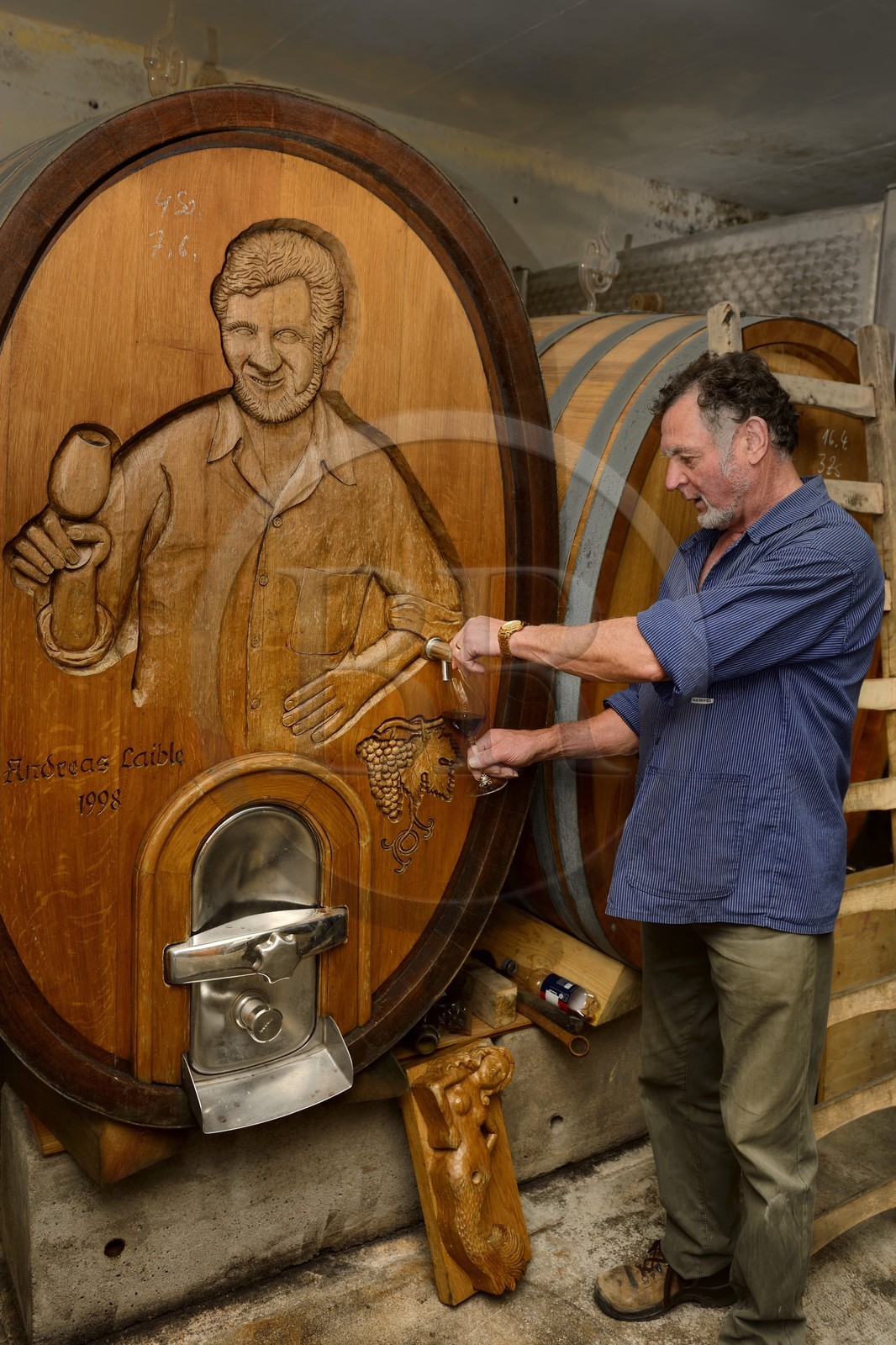 Allemagne, Bade-Wurtemberg, le vignoble à Durbach, l'établissement vinicole Weingut Laible, Andreas Laible